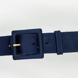 St. John Navy Satin Belt